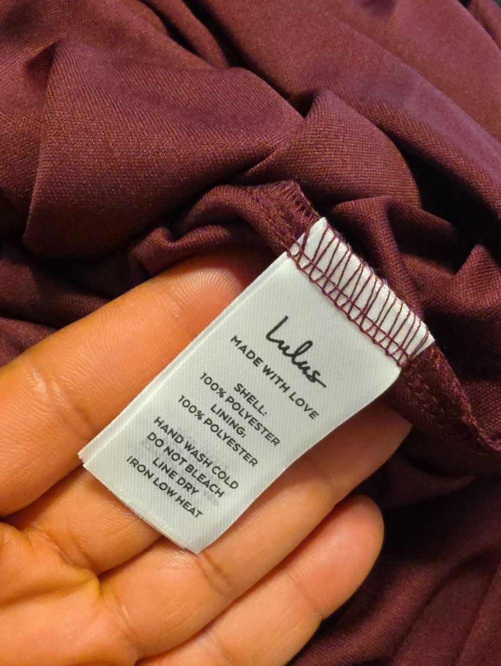 Lulus Event Ready Burgundy Backless Lace Up  Maxi Dress Size 3X New - Picture 7 of 8